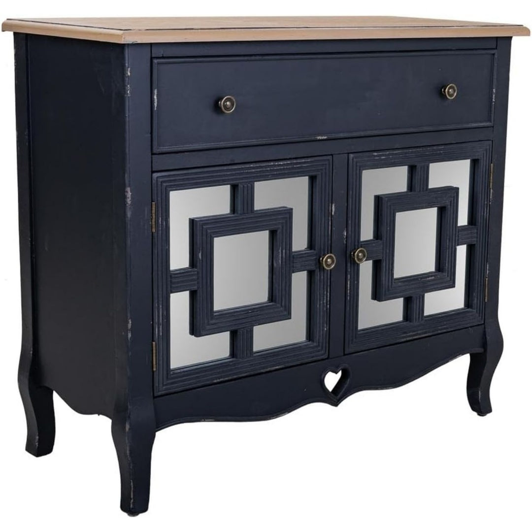 Schubladen praegen das Sideboard in Schwarz