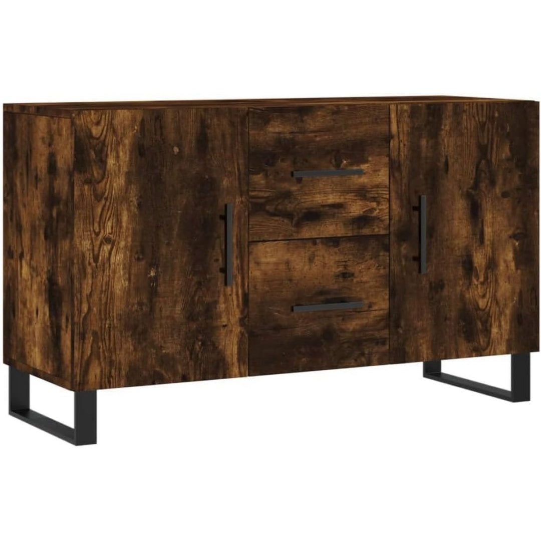 Sideboard in Braun mit einem Metallgestell
