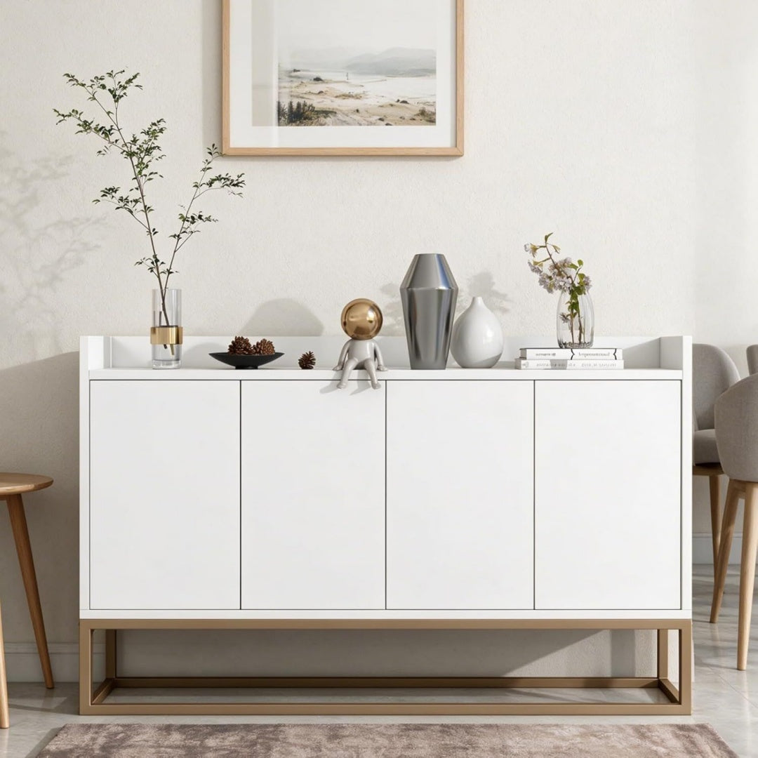 Sideboard mit den Massen 120 x 30 x 80 cm in Weiss