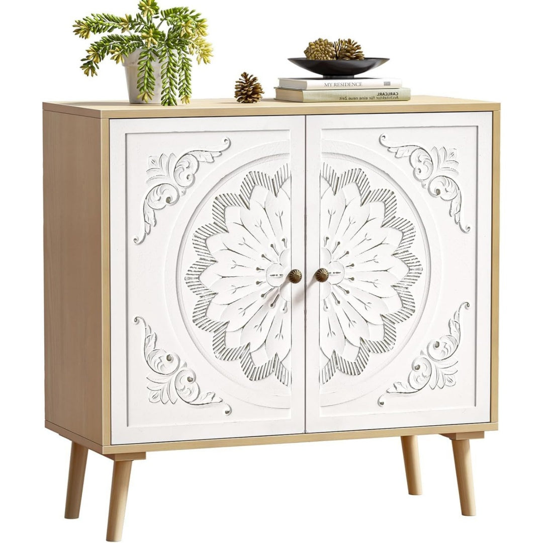 Sideboard mit 2 Tueren, geschlossenem Stauraum und Hoehenverstellung