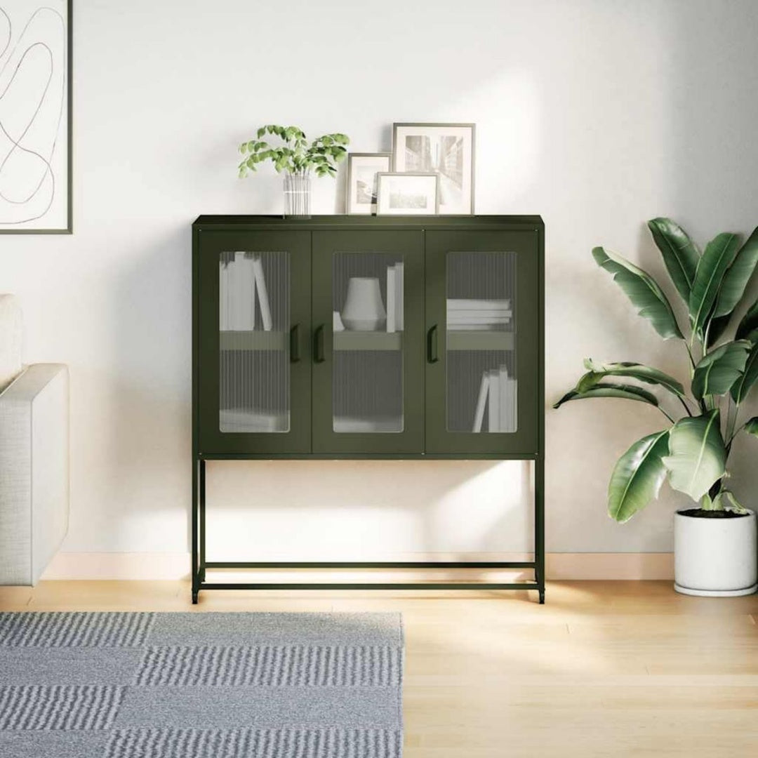 Ein Metallgestell an dem Sideboard mit den Massen 100.5 x 39 x 107 cm