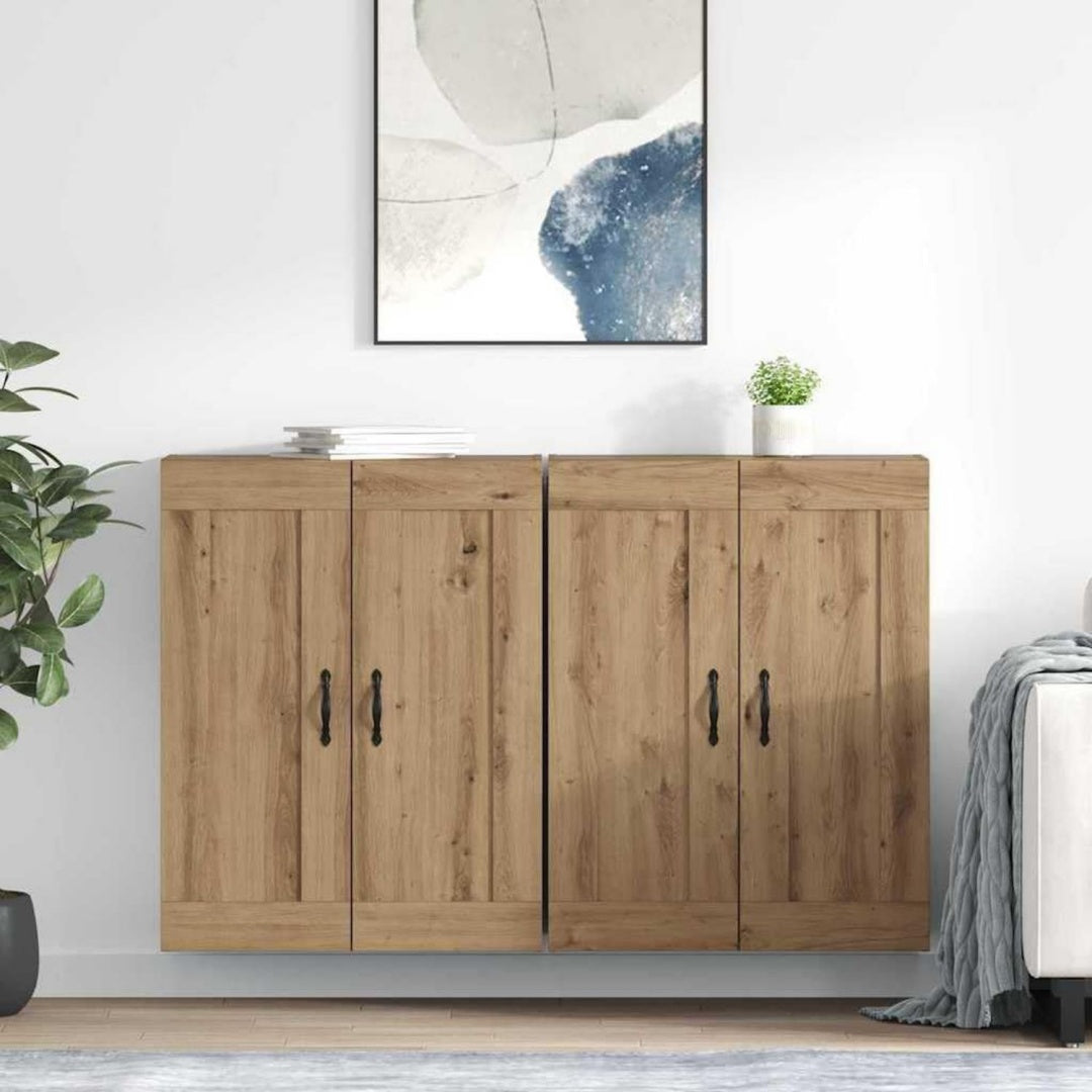 Eine Wandmontage praegt das Sideboard