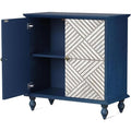 Sideboard aus Massivholz und Kiefernholz in Blau