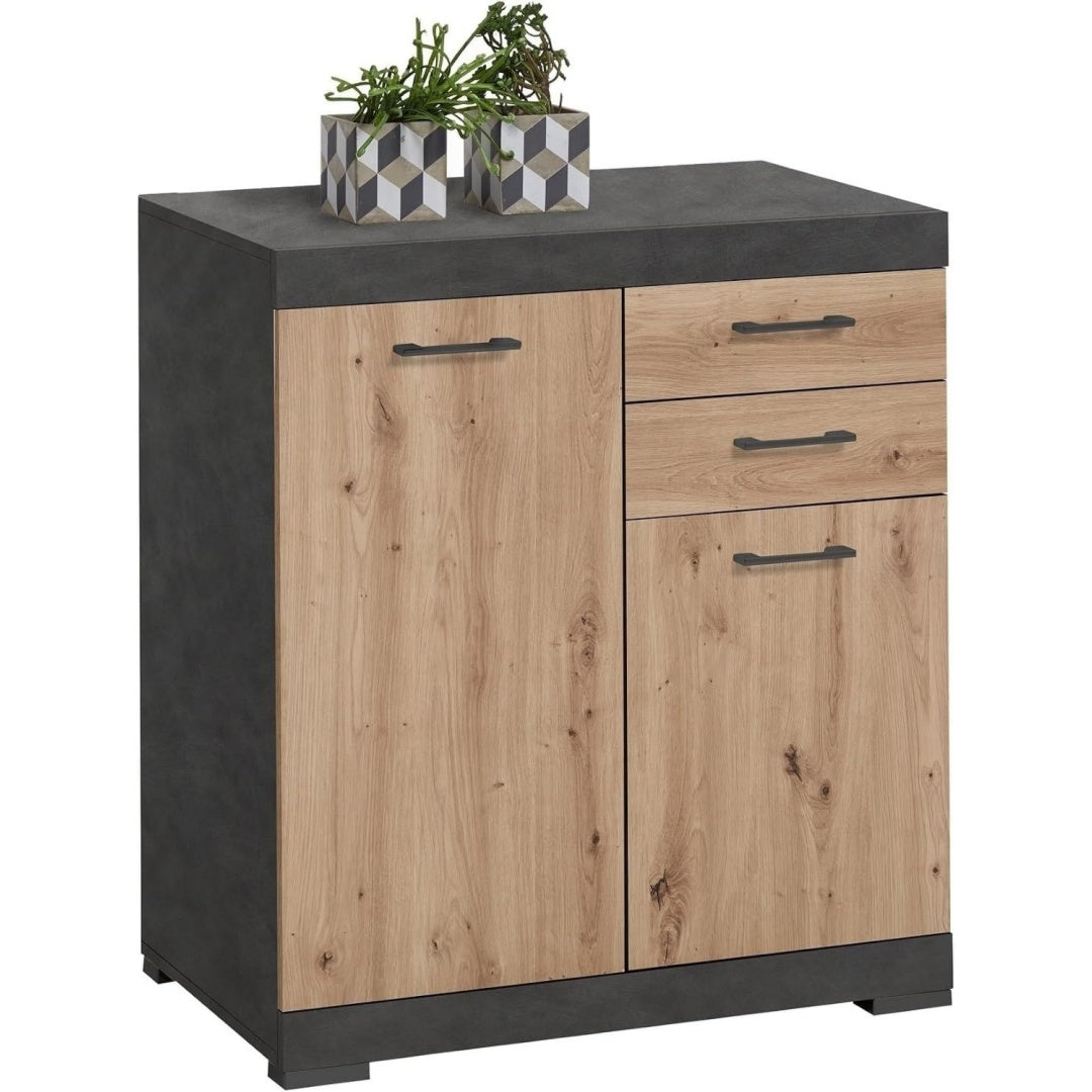 Das Sideboard nimmt mit 80 x 89.9 x 49.9 cm Gestalt an