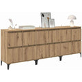 Sideboard in Eichenbraun mit geschlossenem Stauraum mit den Massen 60 x 35 x 70 cm