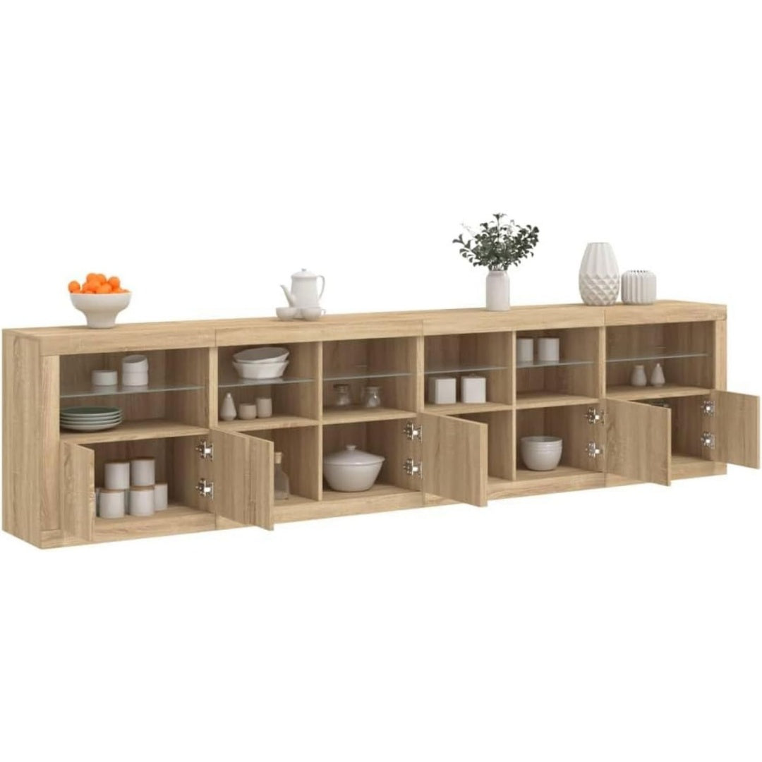 Das Sideboard misst 283 x 37 x 67 cm