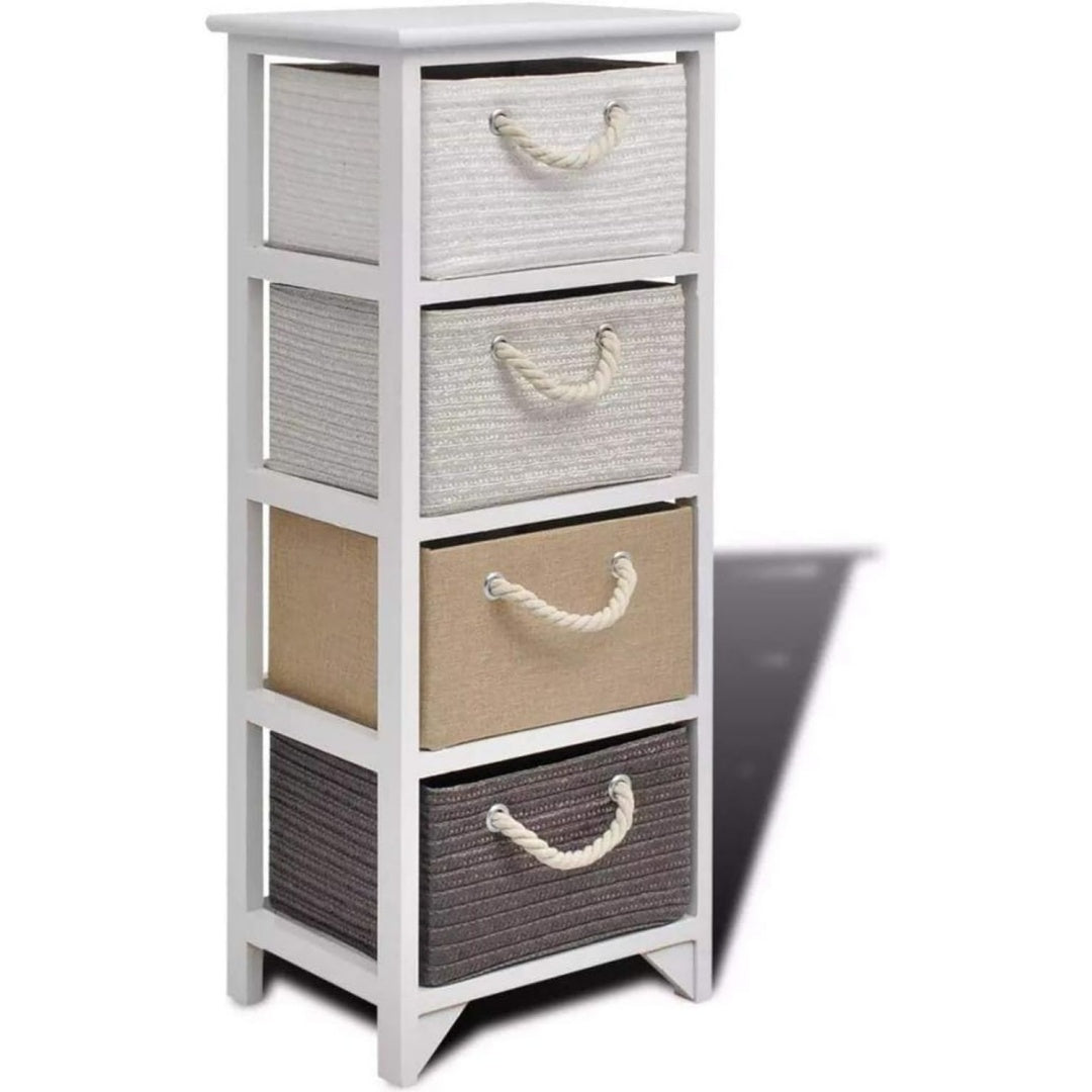 Sideboard in Weiss und Mehrfarbig mit Schubladen