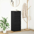 Sideboard mit den Massen 37.5 x 35 x 99 cm in Schwarz und Eichenbraun