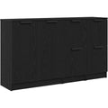 Sideboard mit den Massen 120 x 30 x 70 cm in Schwarz und Eichenbraun