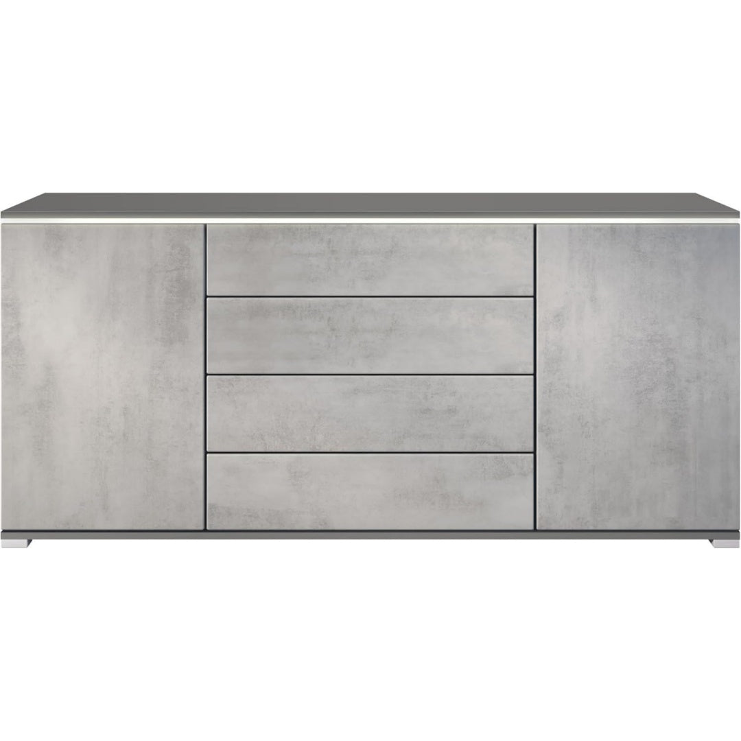 Schubladen und 2 Tueren bestimmen das Sideboard