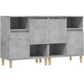 Sideboard aus Samt in Grau mit den Massen 60 x 35 x 70 cm