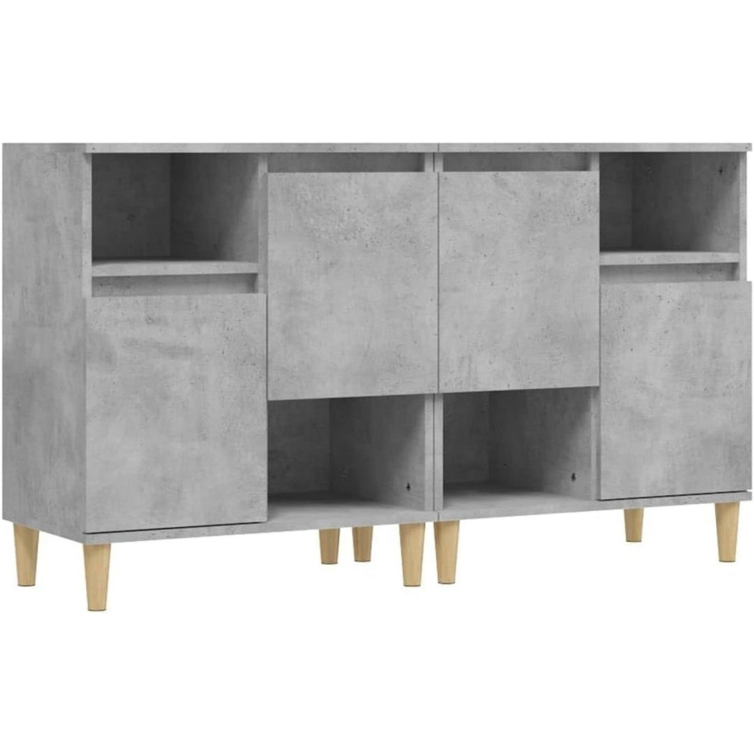 Sideboard aus Samt in Grau mit den Massen 60 x 35 x 70 cm