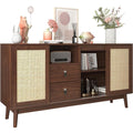 Flechtoptik trifft auf 2 Schubladen an dem Sideboard